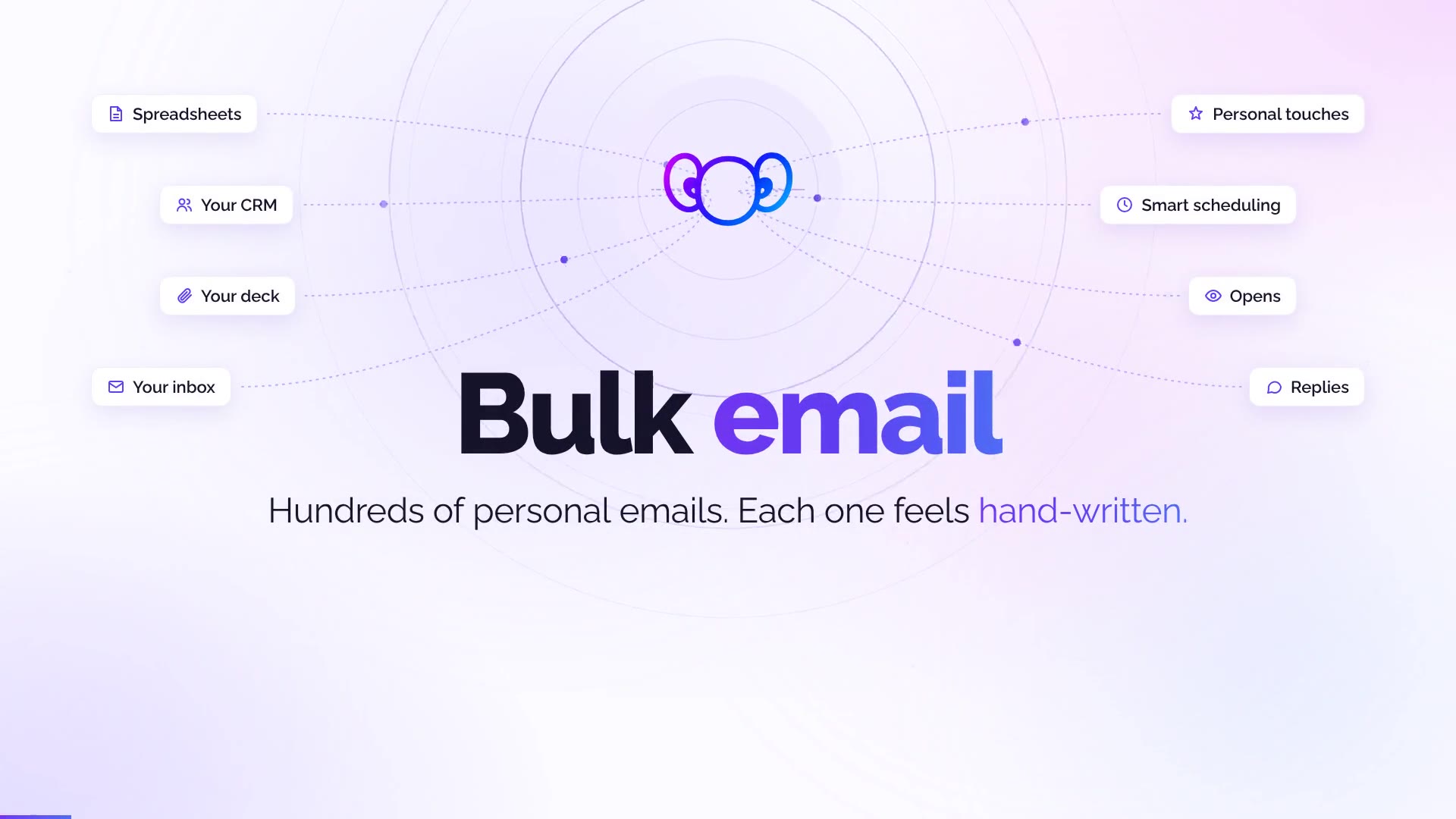 Screen from the video: Sending a bulk email campaign